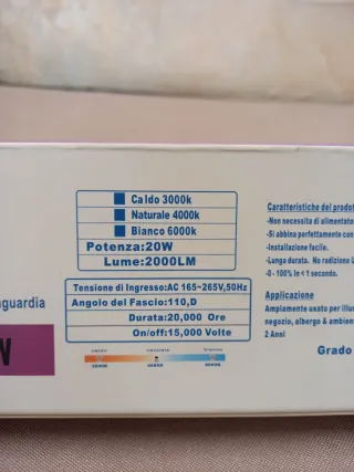 Plafoniera LED Europa Tek 20W Bianco