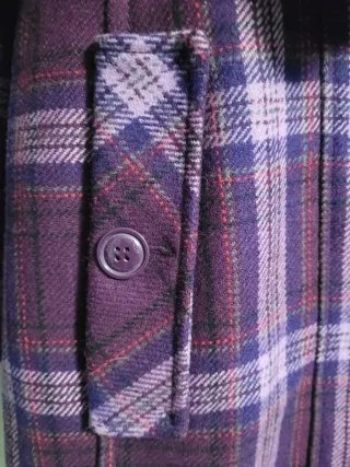 Cappotto vintage scozzese viola