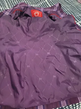 Cappotto vintage scozzese viola