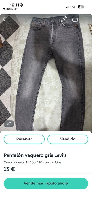 Pantalón Levis Hombre Azul Claro