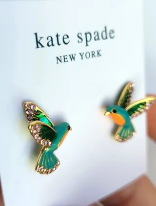Lote Pendientes y Collar Kate Spade Colibrí