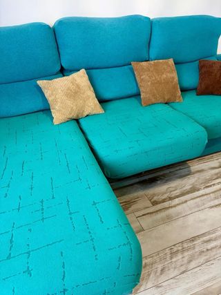 Sofá Chaiselongue Verde agua 2,90m