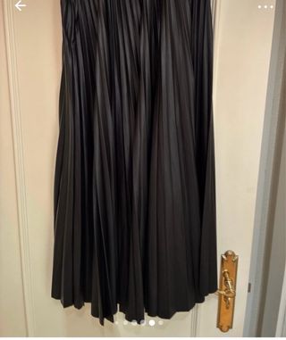Falda Zara Plisada Polipiel Talla Única
