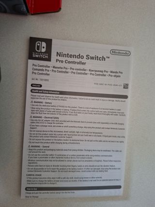 Mando Pro Nintendo Switch + Caixa