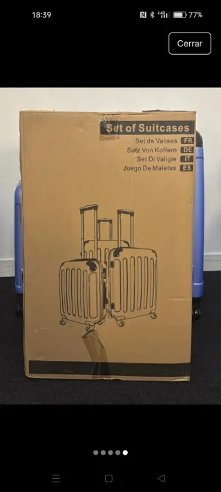 Juego 3 Maletas Viaje Azules Rígidas