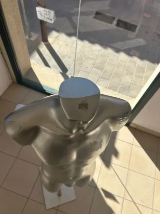 Maniquí hombre negro brillante y  Oyto ch olar grs
