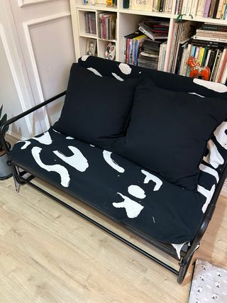 Sofá Cama HAMMARN Negro/Gris