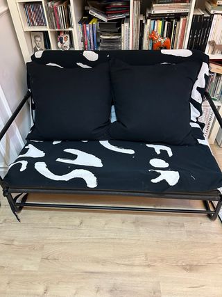 Sofá Cama HAMMARN Negro/Gris