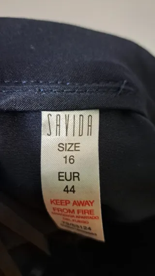 Pantalón recto azul