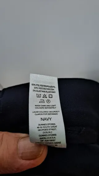 Pantalón recto azul