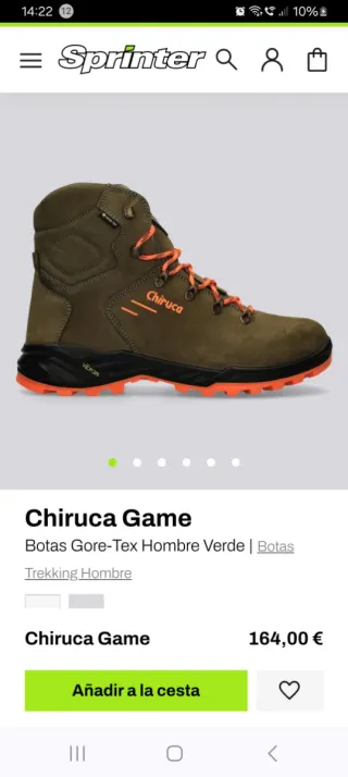 Botas Chiruca Gore-Tex Hombre Verde