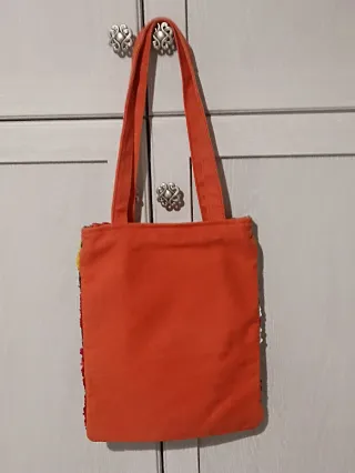 Borsa Only con paillettes floreali. Mai indossata