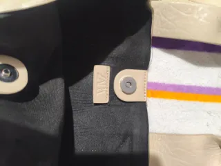 Bolso Tote Zara Beige Nude como nuevo