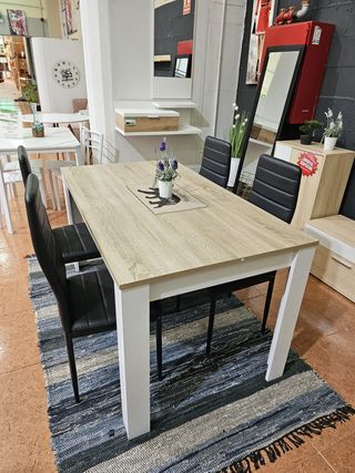 OFERTA DE MESA/COMEDOR NORDICA+ 4 SILLAS POLIPIEL