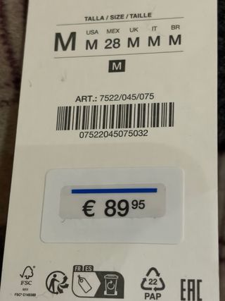 Capa Zara Cuadros Talla Única