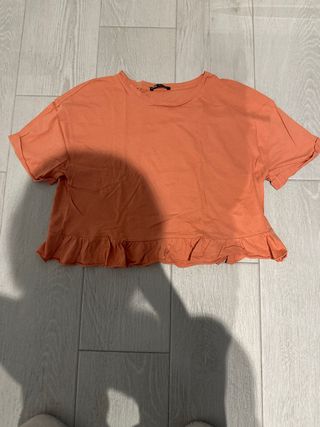 Camiseta ZARA naranja talla única