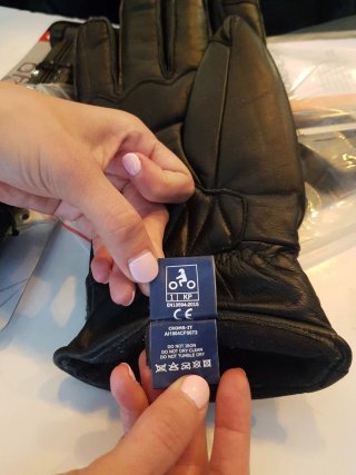 Guantes Moto Piel Croms Negro.