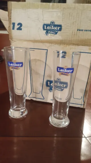 Colección 12 Vasos Cerveza Laiker sin Mahou