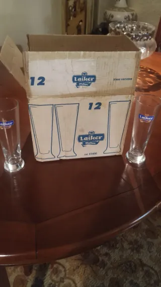 Colección 12 Vasos Cerveza Laiker sin Mahou