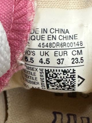 Converse All Star Rosa Talla 37