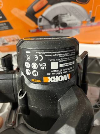 WORX - Sierra circular inalámbrica de 20 V