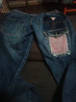 Pantalones vaqueros retro con corazón