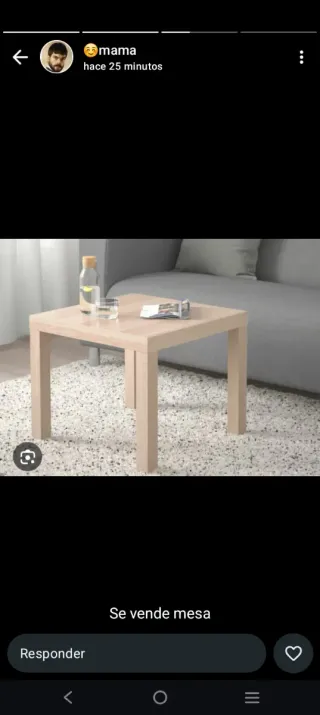 Mesa auxiliar blanca Ikea