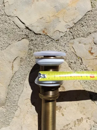 Sumidero de lavabo dorado/latón nuevo