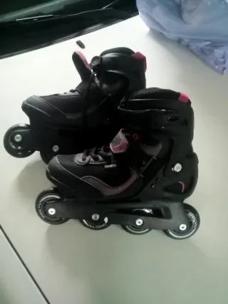 Patines en línea Oxelo negros y rosas