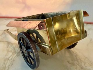 Carretilla artesanal latón y cobre