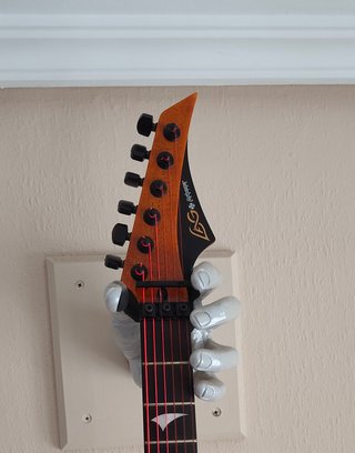 Soporte Guitarra Rojo Metálico