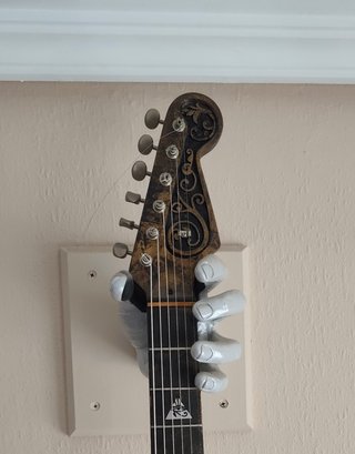 Soporte Guitarra Rojo Metálico