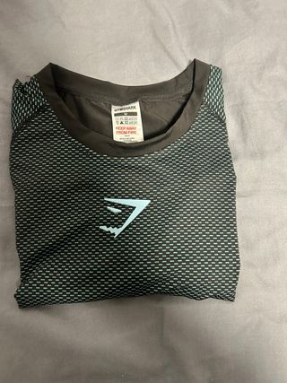 Camiseta Gymshark Onyx M Negra/Celeste
