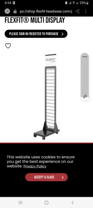 Expositor de tienda con ruedas