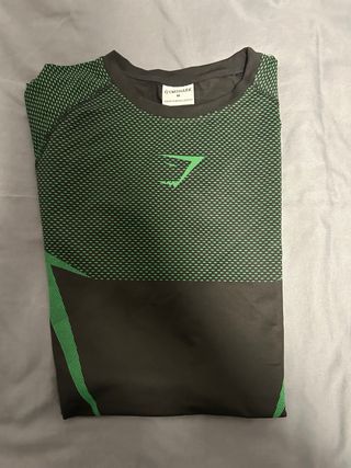 Camiseta Gymshark Onyx M Verde Negra