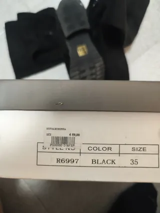 Stivali alti neri donna tg 35