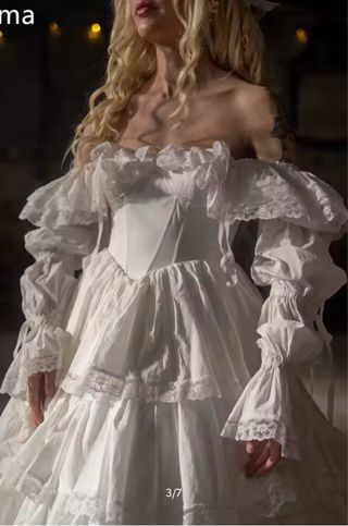 Vestido Novia Vintage Blanco