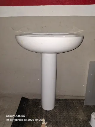 Lavabo Gala con Pedestal Blanco