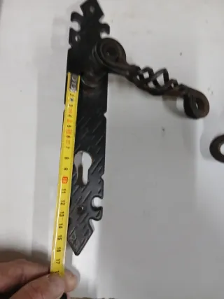 Manetas Puerta Forja un poco de óxido