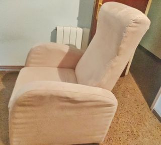 Sillón relax reclinable individual beige