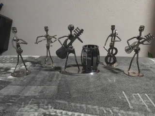 Figuritas metálicas músicos banda