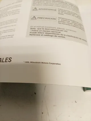 Manual Propietario Mitsubishi Montero Sport
