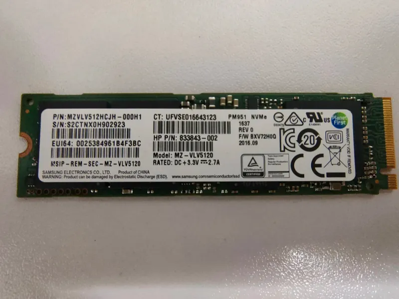 SSD 512GB NVMe M.2 2280 Samsung