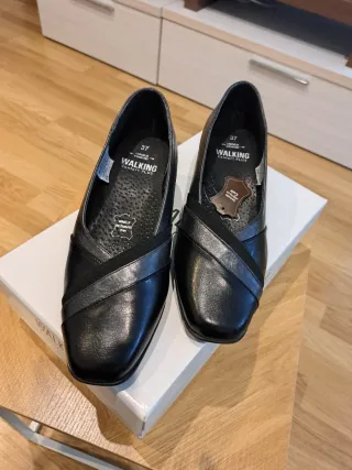 Zapatos Walking Piel Talla 37 Negro
