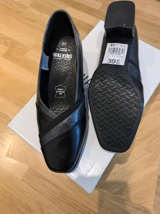 Zapatos Walking Piel Talla 37 Negro