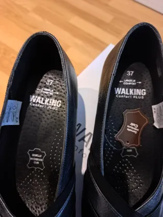 Zapatos Walking Piel Talla 37 Negro
