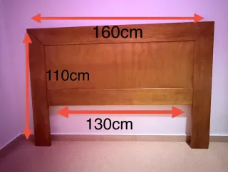 Cabezal cama matrimonio madera 160cm