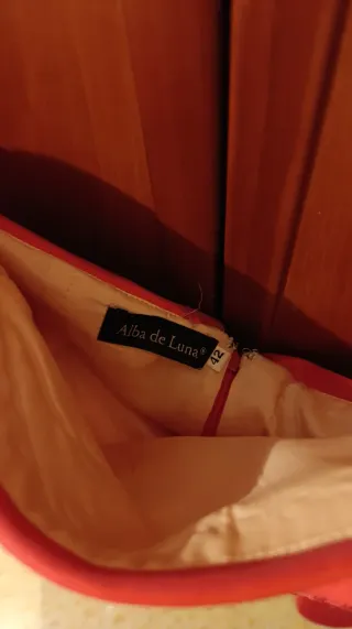 Vestido de fiesta Palabra de Honor color Salmon