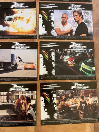 Pack fotocromos originales Fast & Furious 1-2-3 de segunda mano