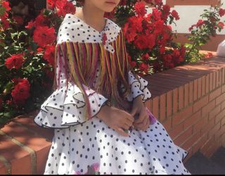Traje de Flamenca El Ajolí Niña 6/7 Años